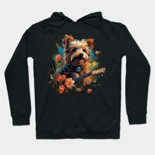 Australian Terrier Playing Guitar Hoodie